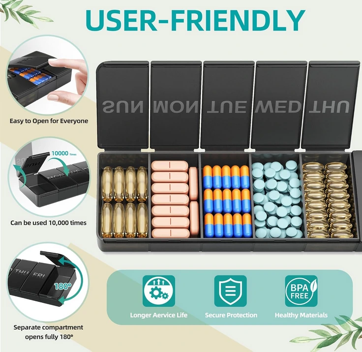 Screenshot 2025-11-28 at 09-10-37 Amazon.com Organizador semanal de píldoras contenedor portátil para píldoras compartimentos grandes soporte diario para vitaminas aceites de pescado o suplementos caja sin BPA color negro T[...].webp