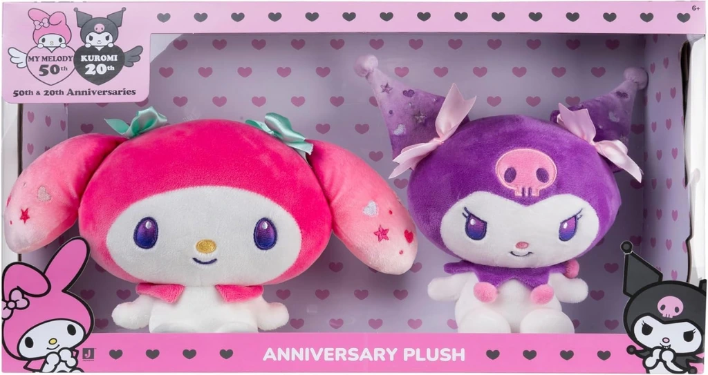Screenshot 2026-07-07 at 20-13-34 Amazon.com My Melody™ 50º y Kuromi™ 20º Aniversarios Peluche de 8 Pulgadas de 2 Piezas - Producto Oficial con Licencia de Sanrio de Jazwares - Edades 6 Juguetes y Juegos.webp