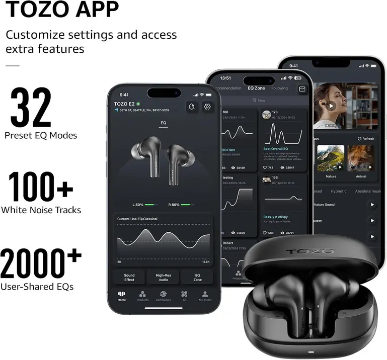 Screenshot 2025-07-17 at 21-51-16 Amazon.com TOZO Auriculares inalámbricos E2 de 0.394 in con graves potentes aplicación para personalizar 32 ecualizadores con 2 micrófonos con cancelación de ruido de llamada AI tiempo de r[...].webp