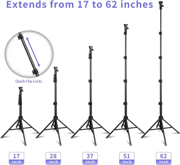 Screenshot 2025-07-17 at 22-56-30 Amazon.com Fugetek Trípode selfie stick de 62 pulgadas para iPhone diseño estable de 4 patas control remoto Bluetooth palo y piernas de aluminio ligero portátil todo en uno compatible con i[...].webp