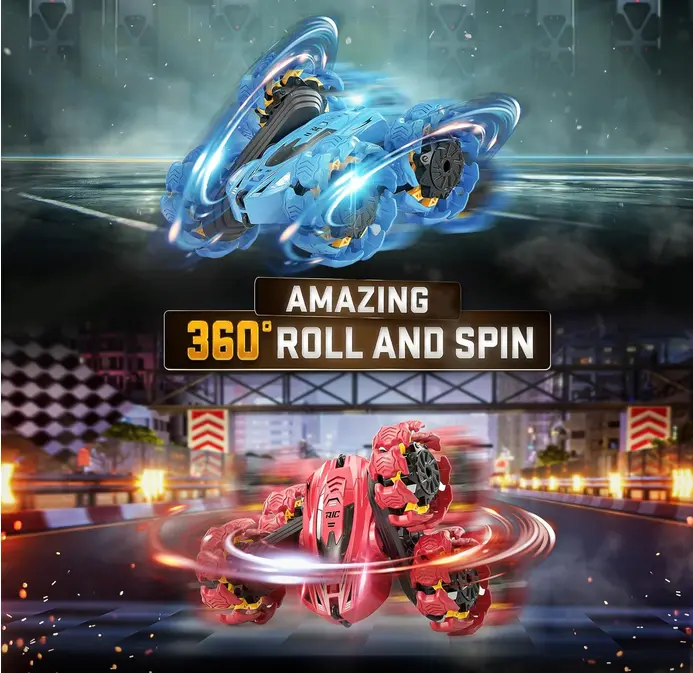 Screenshot 2025-06-03 at 19-42-22 Amazon.com BEZGAR Auto a control remoto - Rueda explosiva con detección de gestos con rotación de 360° de doble cara 4WD con faros baterías recargables regalos de Navidad para niños (rojo) [...].webp