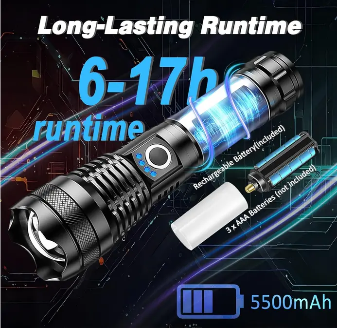 Screenshot 2025-09-23 at 19-51-02 Amazon.com ISUNMEA Linterna fuerte recargable linternas LED potentes con zoom de 1500 lúmenes altos lúmenes con 5 modos luz de flash de mano impermeable para emergencias campamento al aire [...].webp