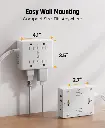 Screenshot 2025-09-23 at 21-46-33 Amazon.com Cable de extensión de 10 pies con múltiples tomas regleta protectora de sobretensiones de enchufe plano cable de 10 pies de largo 8 salidas y 4 puertos USB (2 USB C) estación de [...].webp