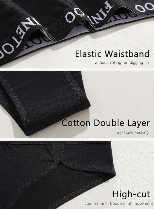 Screenshot 2025-09-25 at 14-31-46 Amazon.com FINETOO Ropa interior de algodón para mujer braguitas hipster sexy transpirable elástica cintura elástica paquete de 5 unidades A-multicolor (paquete de 5) Pequeña Ropa Zapatos y[...].webp