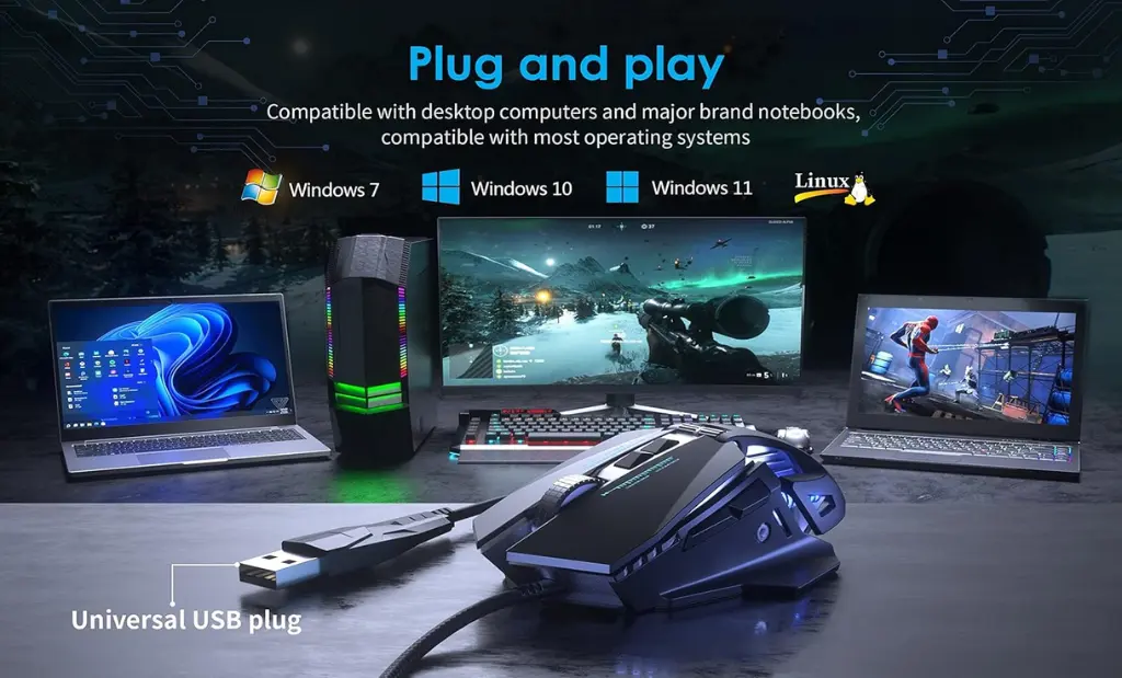 Screenshot 2025-10-23 at 11-36-06 Amazon.com Ratón para juegos con cable C300 mouse con cable con retroiluminación RGB para computadora pesos ajustables 12800 DPI ajustables y 7 botones programables ratones para juegos de P[...].webp