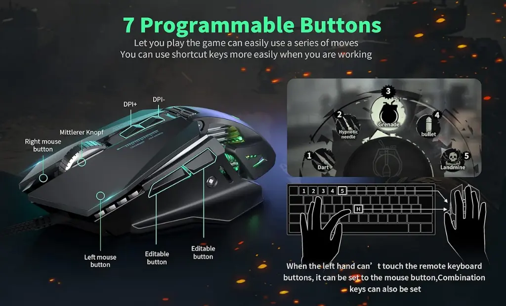 Screenshot 2025-10-23 at 11-36-11 Amazon.com Ratón para juegos con cable C300 mouse con cable con retroiluminación RGB para computadora pesos ajustables 12800 DPI ajustables y 7 botones programables ratones para juegos de P[...].webp