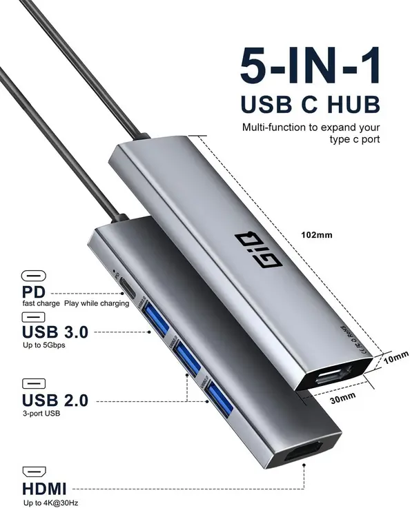 Screenshot 2025-10-23 at 11-49-37 Amazon.com GIQ Hub USB C 5 en 1 MultiPort a 4K Adaptador HDMI 3 USB-A 100W PD USB C Dongle para MacBook Pro_Air iPad Pro iMac iPhone 15 16 Pro_Pro Max XPS Thinkpad etc Electrónica.webp