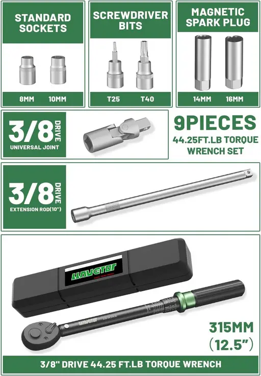 Screenshot 2025-10-23 at 13-29-53 Amazon.com LLAVETOR Juego de llaves dinamométricas de 3_8 llave dinamométrica de clic ajustable 3.69-44.25 ft.lb par de libra de pulgada Herramientas y Mejoras del Hogar.webp