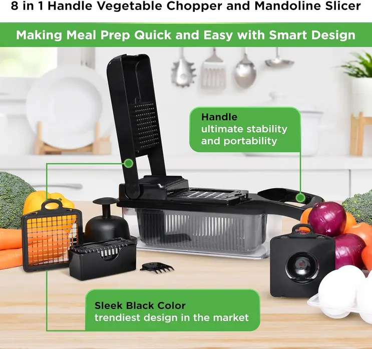 Screenshot 2025-10-23 at 16-00-42 Amazon.com PrepNaturals Picador de verduras con recipiente picador de verduras picador de alimentos y picador de cebolla - Cortador de mandolina para cocina (8 en 1 negro) Hogar y Cocina.webp