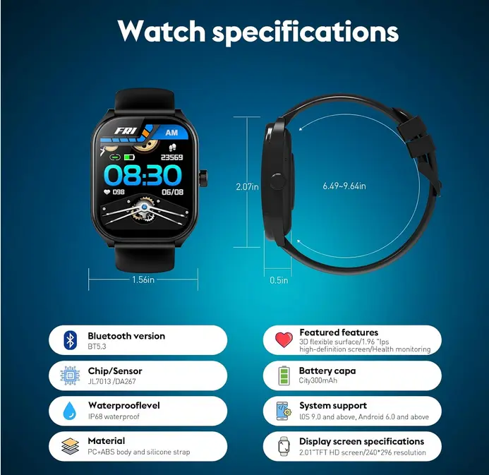 Screenshot 2025-07-10 at 18-00-38 Amazon.com Curve - Reloj inteligente para hombres y mujeres responde a llamadas rastreador de fitness de 2.01 pulgadas con 100 modos deportivos contador de pasos ritmo cardíaco rastreador d[...].webp