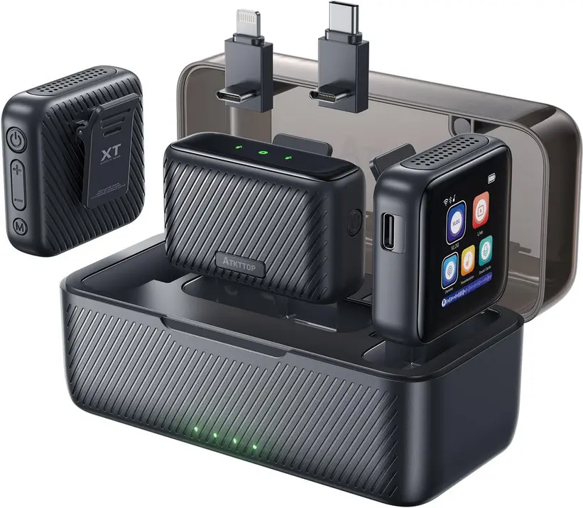 🎤 Micrófono ATKTKOP - Para iPhone, Android, Cámara o PC