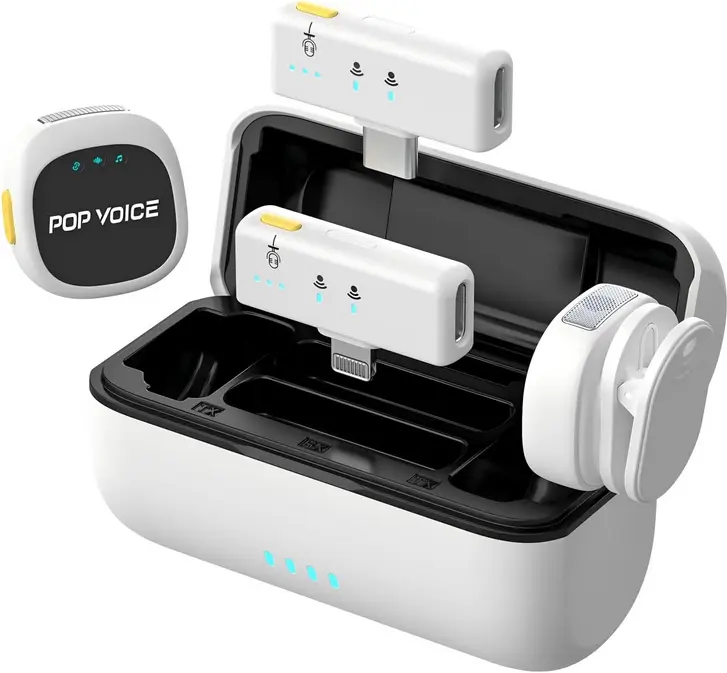 🎤 Mini Micrófono Inalámbrico, Cancelación de Ruido y 40 h de Grabación