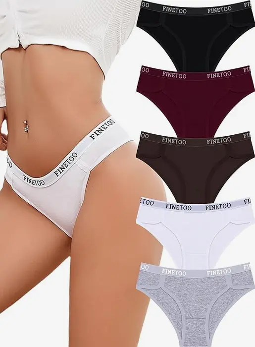 👙 Pack x5 Panties de Algodón Talla S – Tiro Medio, Transpirables, Sexy y Cómodos con Cintura Elástica