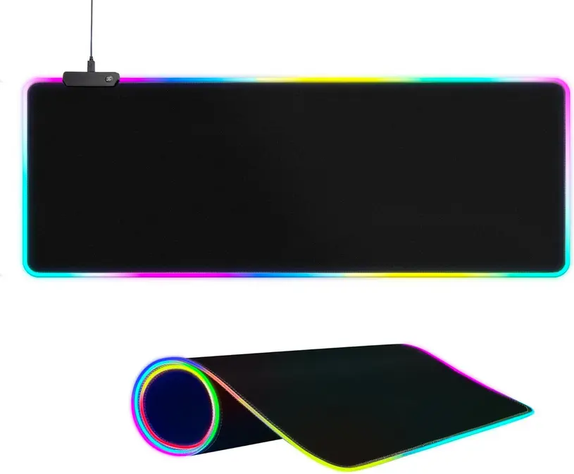 🖱️ Alfombrilla Gamer RGB Extendida – Suave, Antideslizante y con + 8 Modos de Luz