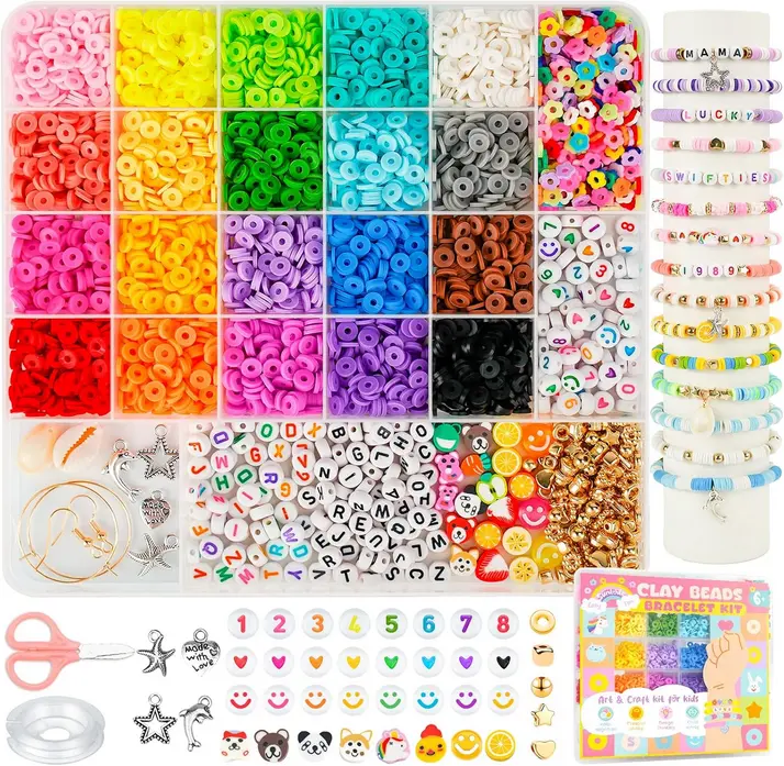 🎨 Kit de Pulseras Creativas – 5000 Piezas de Colores para Niñas y jovenes