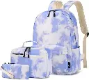 🎒 Set de Mochilas 3 en 1 – Mochila, Lonchera y Estuche Morado-lila