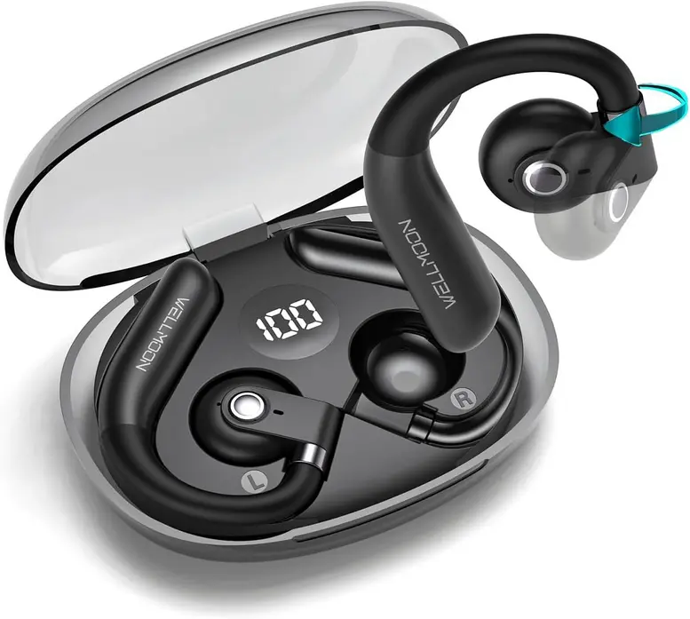 🎧 Auriculares Bluetooth 5.3 – Ganchos Deportivos, 90 h de Reproducción y Sonido HD