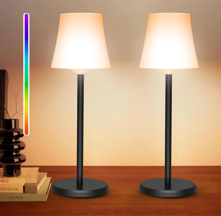 💡 Set de 2 Lámparas RGB Recargables – 6 Modos de Luz y Control Táctil