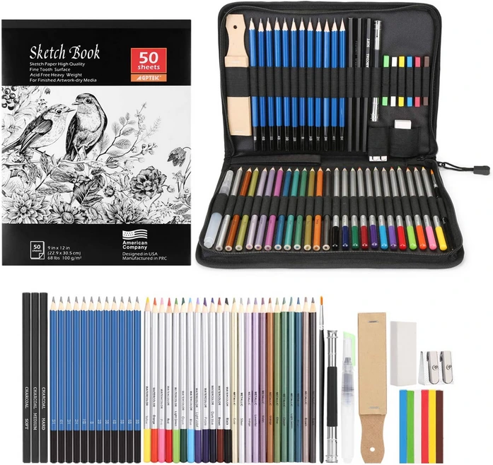 Kit de Dibujo Profesional con Estuche – Set Completo de Arte