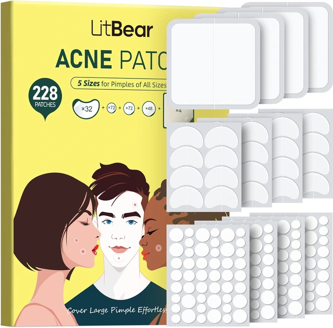 Parches Hidrocoloides para Acné – 228 Unidades