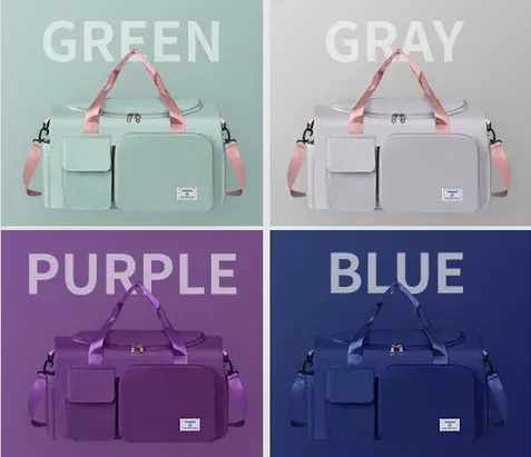 Bolsa de gimnasio plegable 3 en 1 para mujer – Ideal para viajes, deporte, y fines de semana.