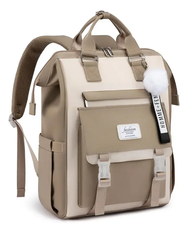 Mochila LOVEVOOK para Laptop – Impermeable, con Múltiples Bolsillos y Estilo Casual para Escuela o Trabajo