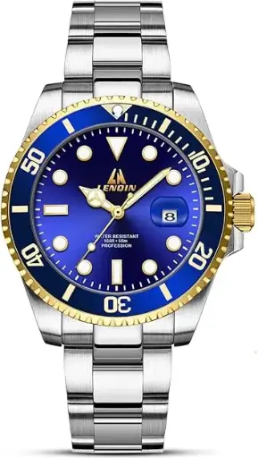 ⌚ Reloj Clásico de Acero Inoxidable – Resistente al Agua, con Fecha y Brillo Nocturno