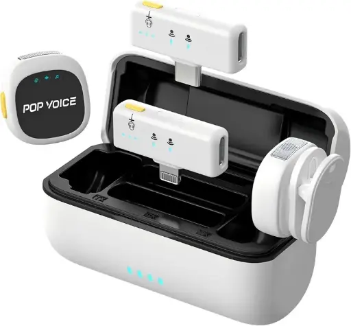 🎙️ Mini Micrófono Inalámbrico con Cancelación de Ruido – 40 h de Batería y Clip Magnético