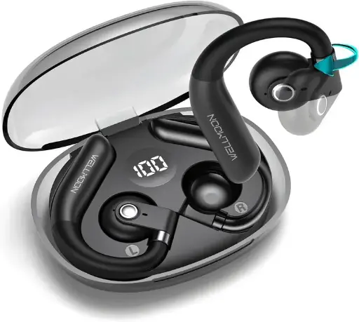 🎧 Auriculares Bluetooth 5.3 – Ganchos Deportivos, 90 h de Reproducción y Sonido HD