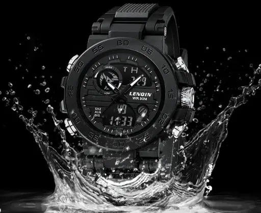 [R040] LN LENQIN Reloj Militar Digital – Resistencia táctica, estilo imponente