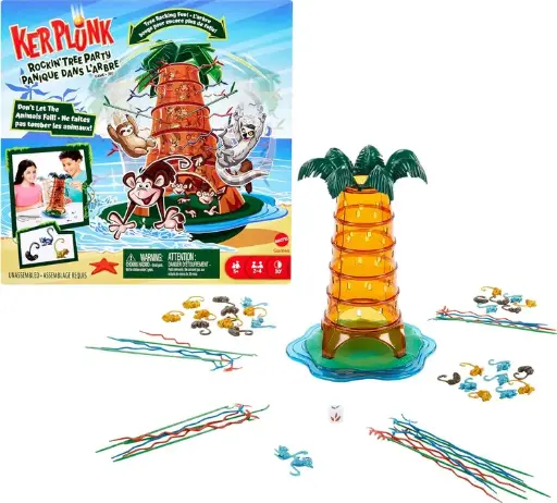 Juego de mesa con animales colgantes, ideal para niños y familias. ¡No dejes caer a los animales!