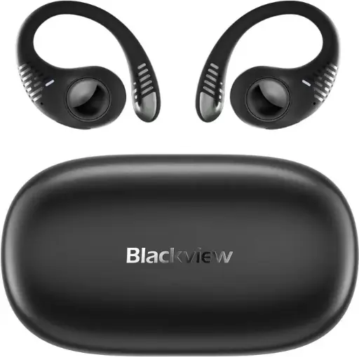 [AirBuds 10] Auriculares deportivos con conducción de aire, ganchos para las orejas